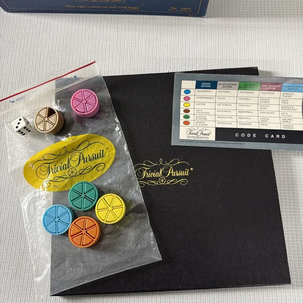 Vintage 1981 Original Trivial Pursuit Master Game Genus Edition -Nearly Complete